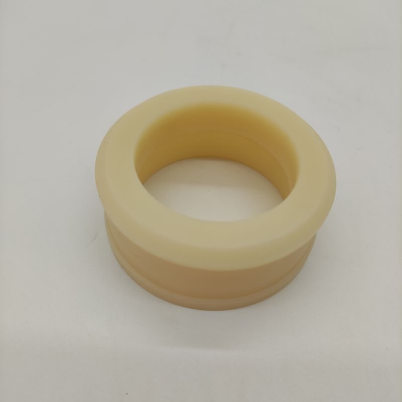 Custom Cnc Machining Nylon Bearing Sleeve / Bush Abs Plastic Bushing With Flange