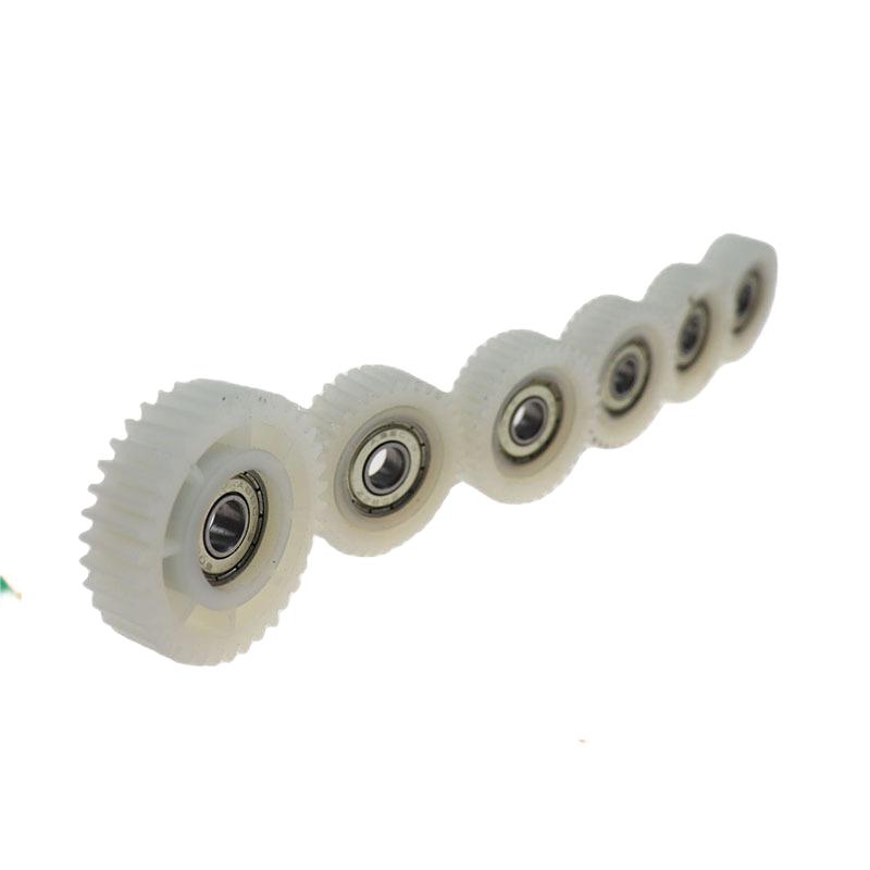 Machined Custom Plastic Mc Nylon Tooth Gear Wheel With Bearing